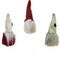 Northlight 32283466 3.75 in. Plush Decorative Gnome Hanging Christmas Ornaments, Red &#x26; Beige - Set of 3